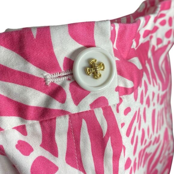 Skirtin Around Shorts Womens 8 Pink Green Bermuda Preppy Coastal Country Club - Picture 7 of 15